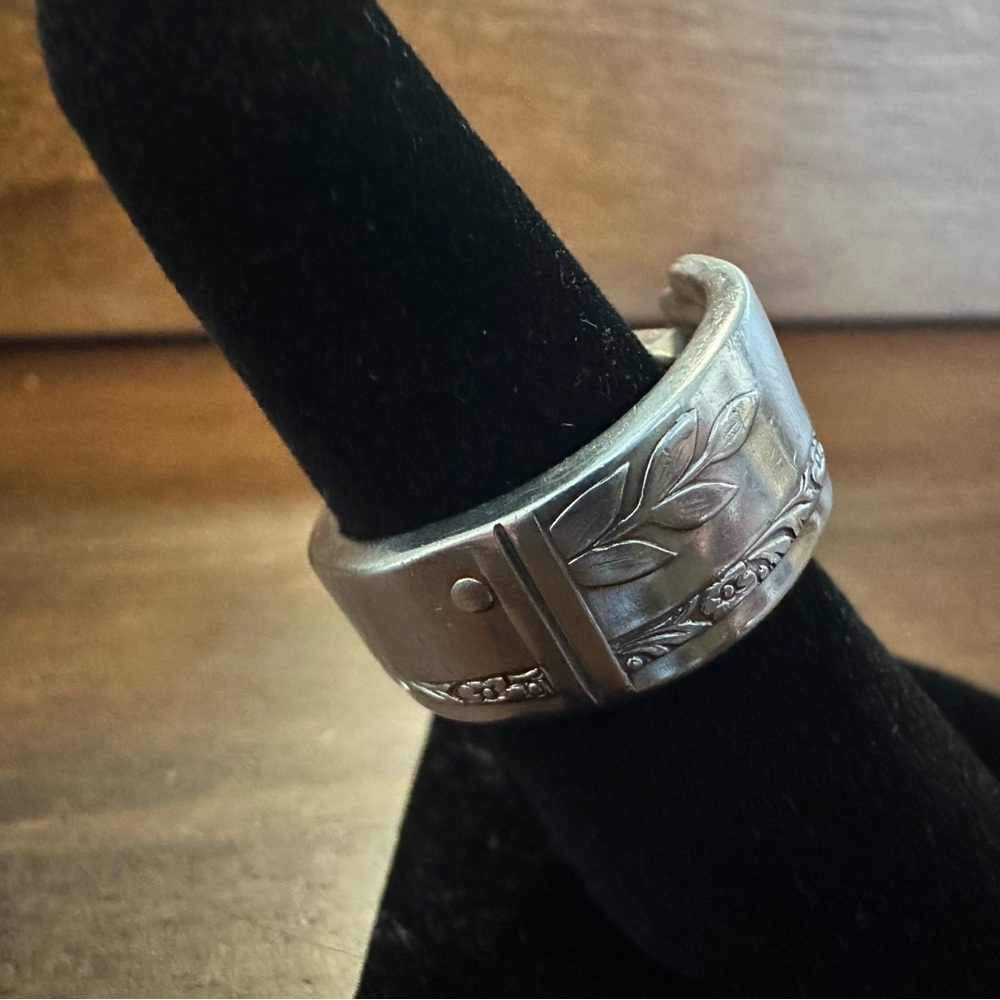 Silver Plated Spoon Ring - Picture 4 of 14